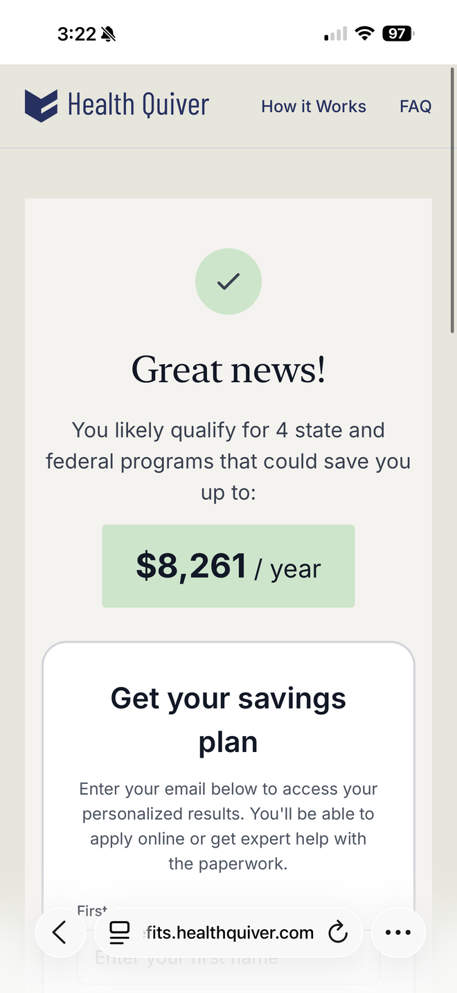 Health Quiver savings reveal